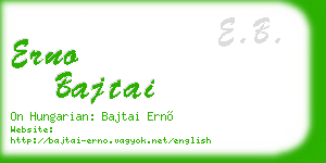 erno bajtai business card