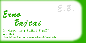 erno bajtai business card